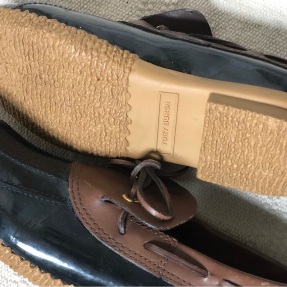 Tory Burch duck rain shoes; Women's Bean Boots, Rubber Moc - Picture 6 of 6